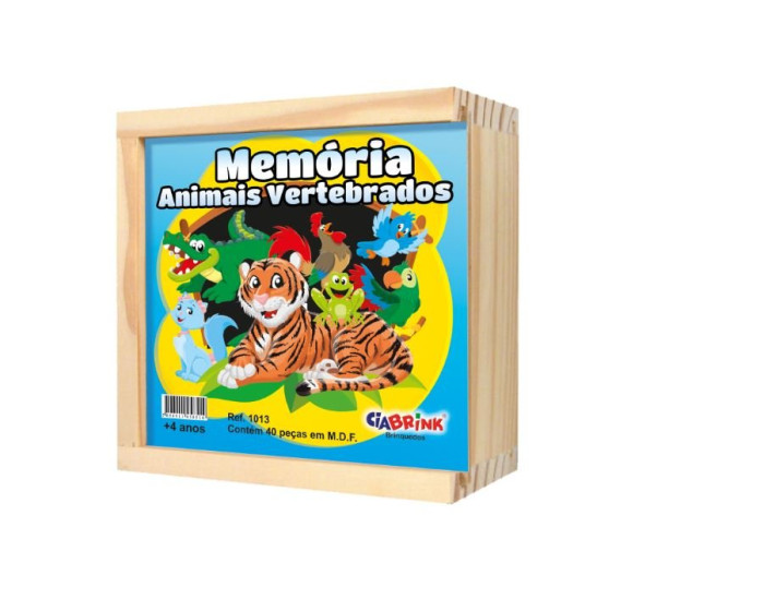 Jogo Da Mem Ria Animais Vertebrados Caixa Em Madeira